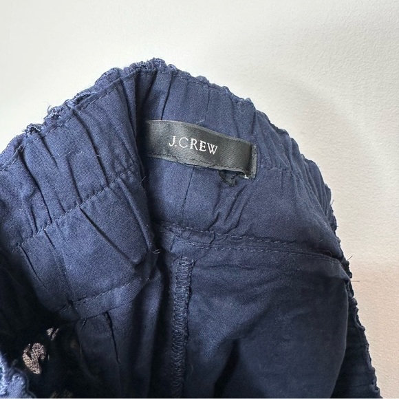 J.Crew Tie Waist Eyelet Pants Elastic Pull On Lined Trouser Pants Womens - Picture 9 of 10